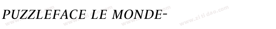 puzzleface le monde字体转换